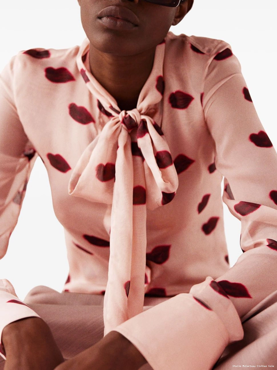 Affordable silk blouse McCartney Stella Women lips-print 0726